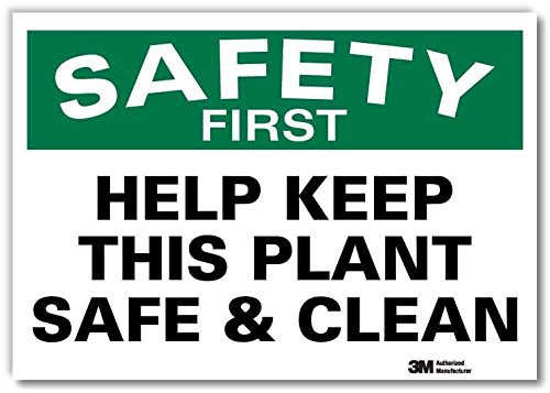 SmartSign בטיחות ראשונה - עזרו לשמור על המפעל הזה בטוח ונקי שלט | 10 x 14 פלסטיק